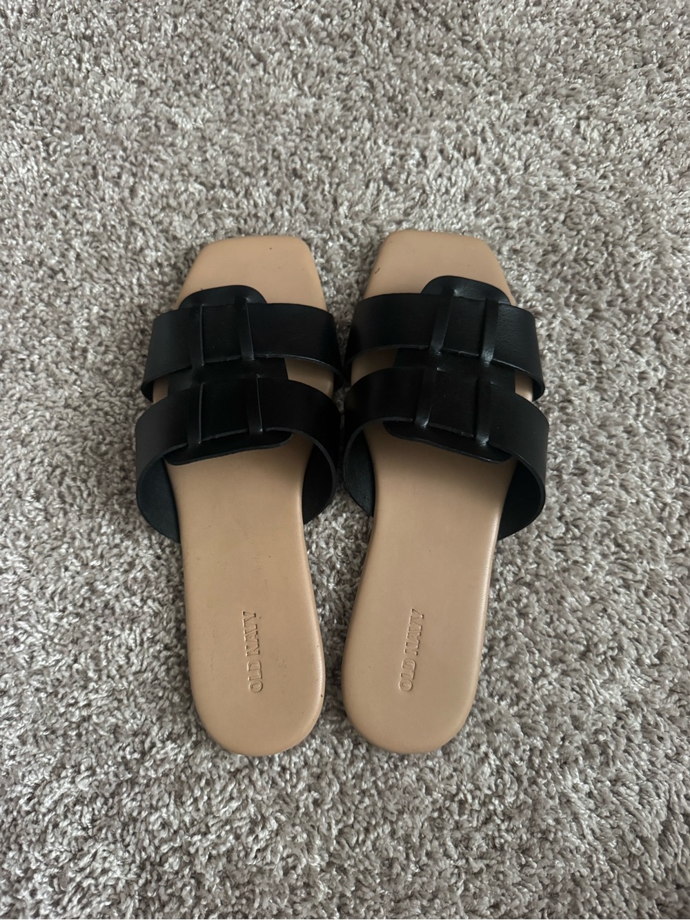 Old Navy Faux-Leather Slide Sandals